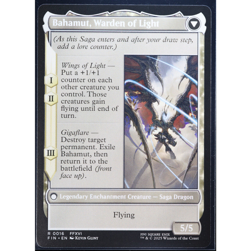 MTG Dion Bahamut's Dominant Bahamut Double Faced Final Fantasy Foil NM