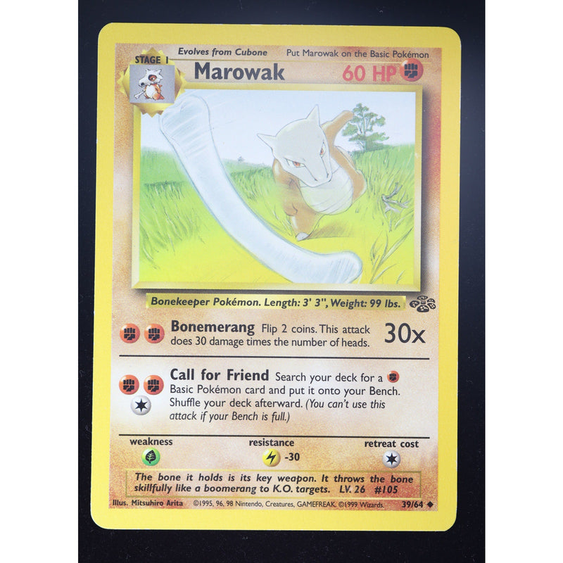 Pokemon Marowak 39/64 Jungle 1st Edition Non-Holo English LP