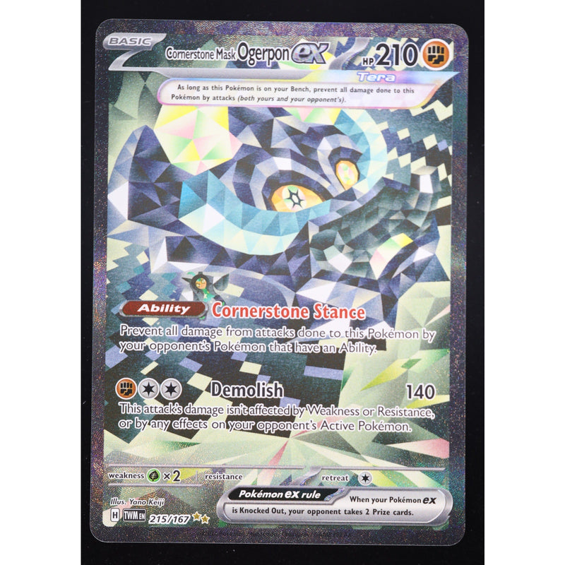 Pokemon Cornerstone Mask Ogerpon ex 215/167 Twilight Masquerade SIR NM