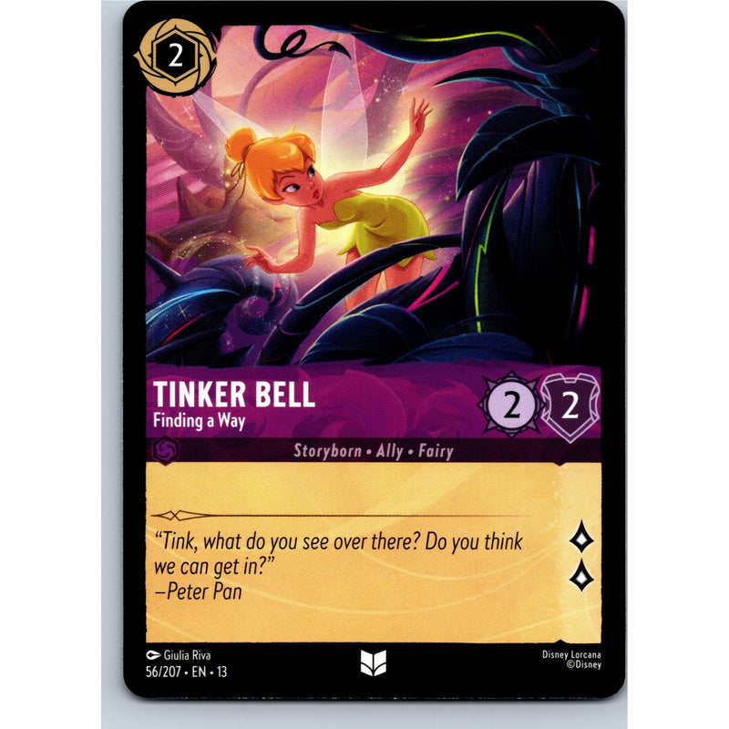 Disney Lorcana Tinker Bell - Finding a Way 56/207 AOTV Uncommon Nonfoil NM