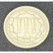 1872 Three Cent Nickel 3CN reverse VF better date coin