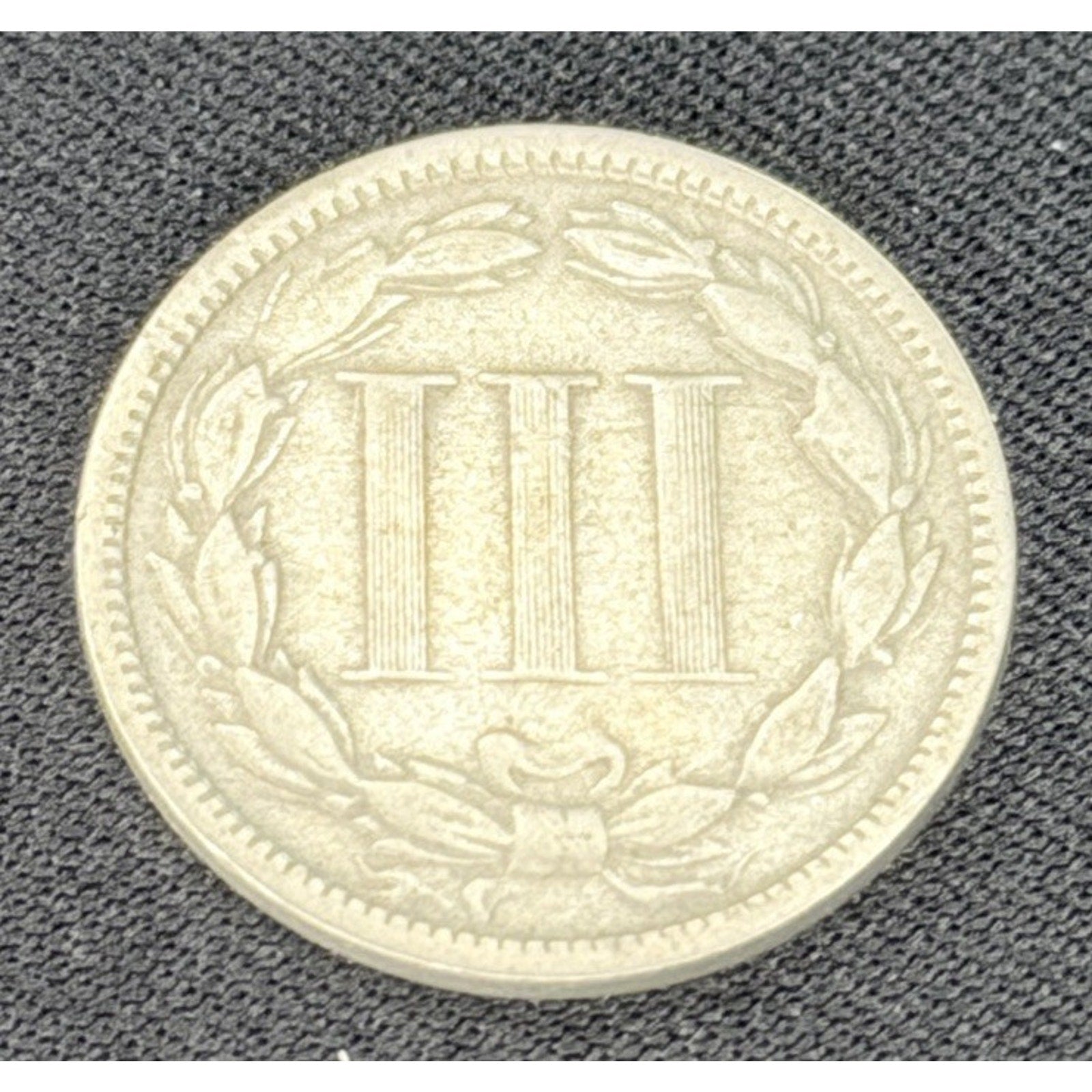 1872 Three Cent Nickel 3CN reverse VF better date coin