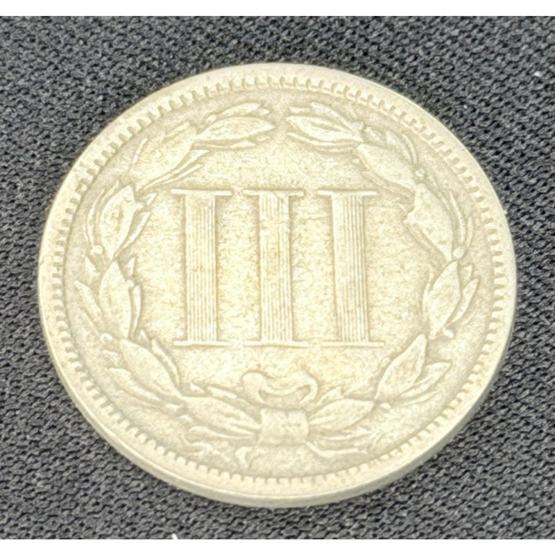 1872 Three Cent Nickel 3CN reverse VF better date coin