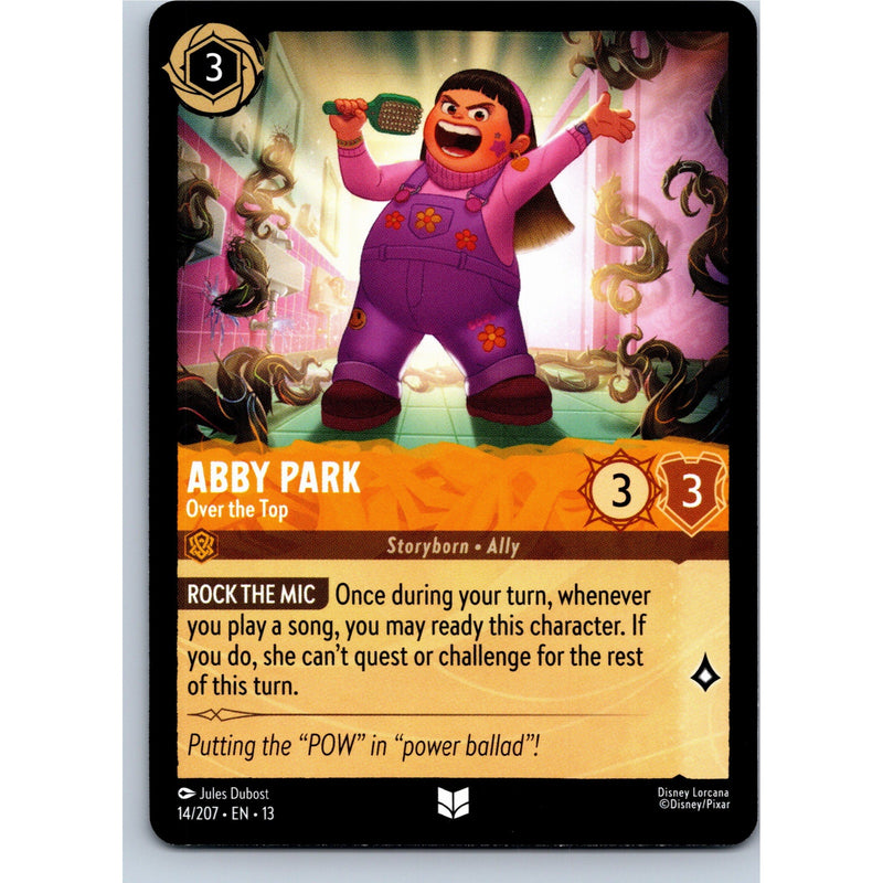Disney Lorcana Abby Park - Over the Top 14/207 AOTV Uncommon Nonfoil NM