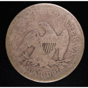 1858 Seated Liberty Quarter 90 Percent Silver Coin Reverse