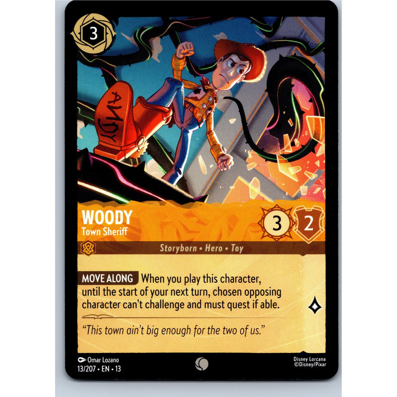 Disney Lorcana Woody - Town Sheriff 13/207 AOTV Common Nonfoil NM