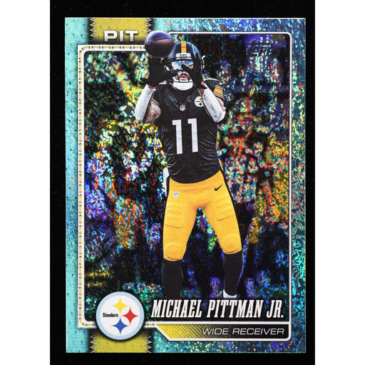 2026 Topps Flagship Michael Pittman Jr #85 Silver Crackle Foil front