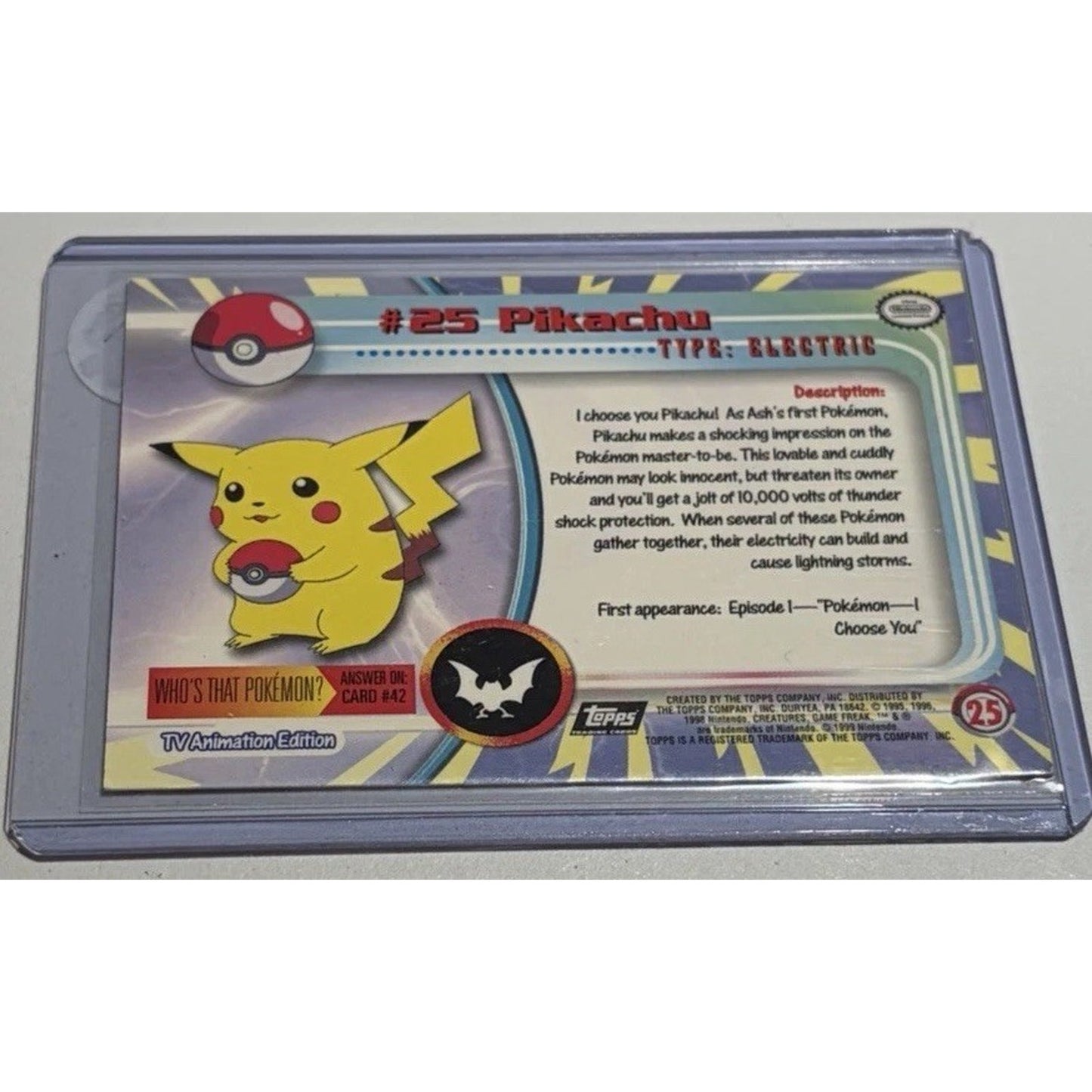 Classic Pikachu 25 TV Animation Edition card