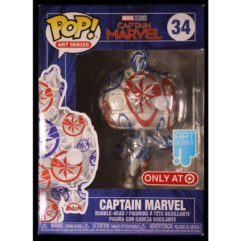 Funko Pop Art Series Captain Marvel #34 Target Exclusive w/ Protector