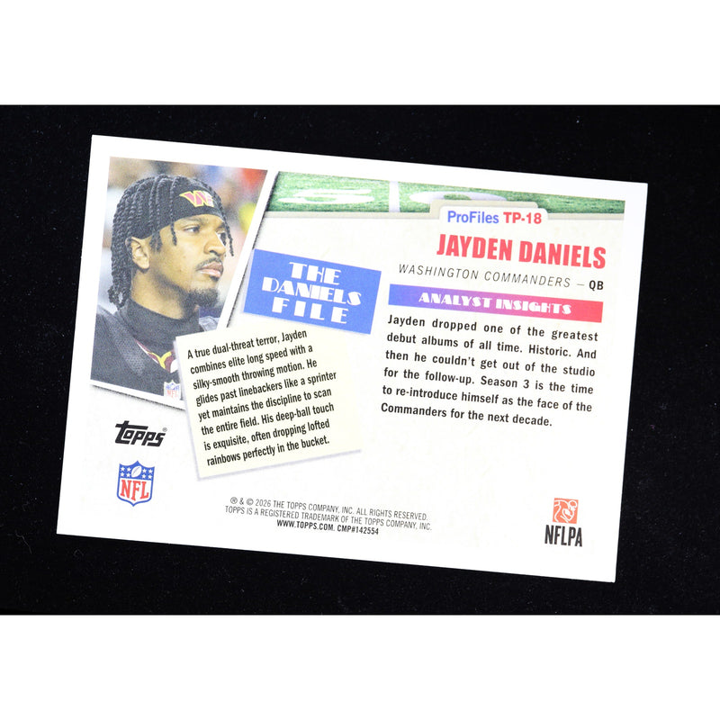 2026 Topps Flagship Jayden Daniels Topps Profiles TP-18 — Near Mint