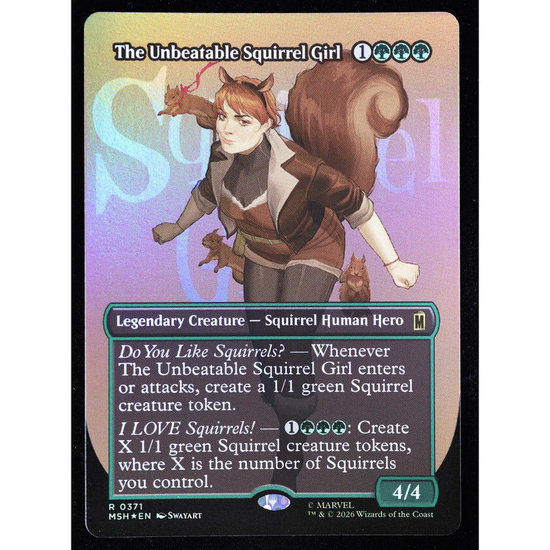 MTG Unbeatable Squirrel Girl 0371 Borderless Logo Foil MSH – Near Mint