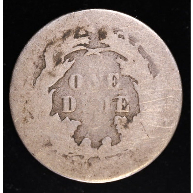 1875 Seated Liberty Dime 90 Percent Silver Coin Reverse