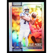 2026 Topps Flagship Alec Pierce #87 Silver Crackle Foil Colts Football front
