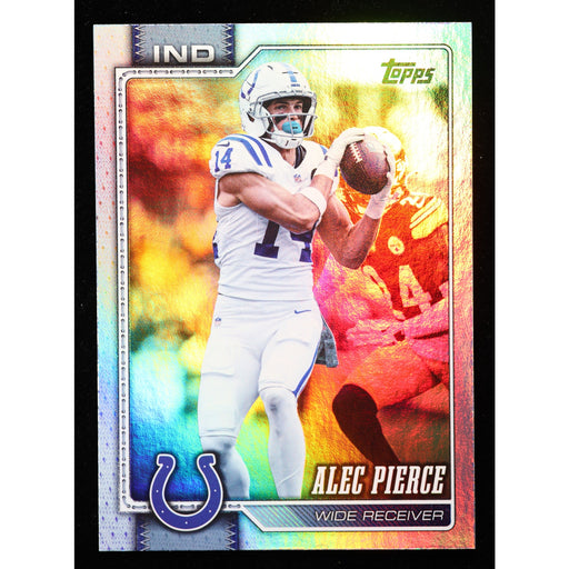 2026 Topps Flagship Alec Pierce #87 Silver Crackle Foil Colts Football front