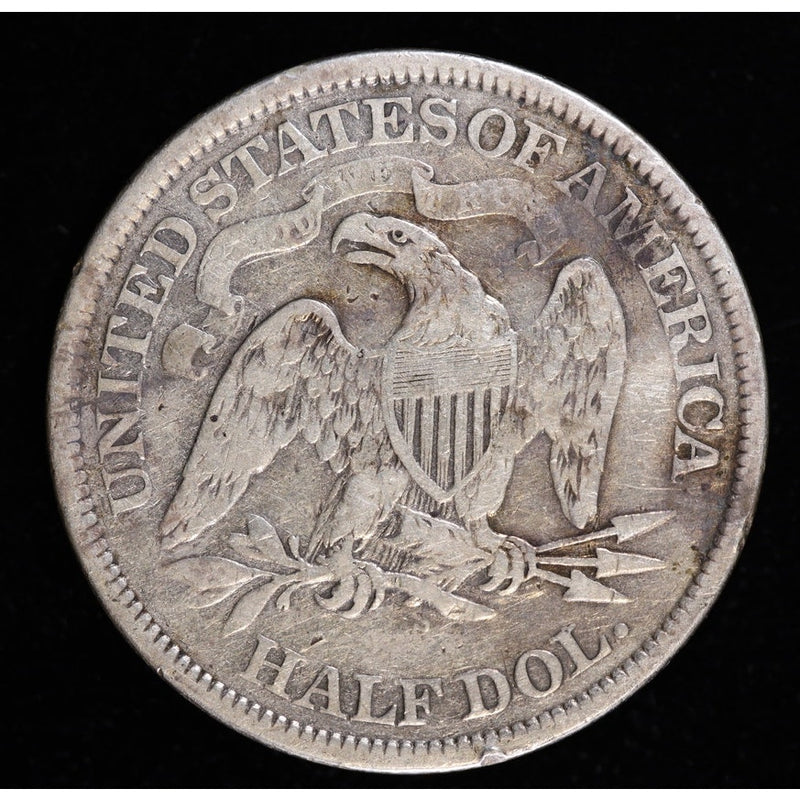 1871 Seated Liberty Half Dollar Silver 50C Coin Reverse