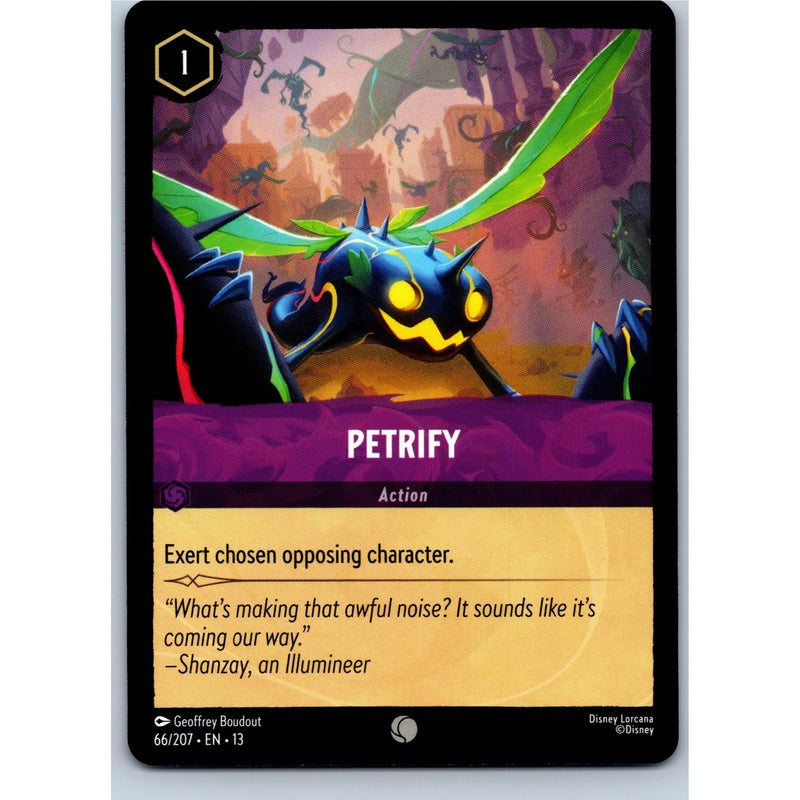 Disney Lorcana Petrify 66/207 AOTV Common Nonfoil NM