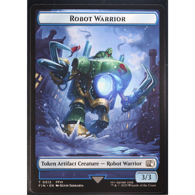 MTG Hero Robot Warrior Double Sided Token Final Fantasy Foil NM