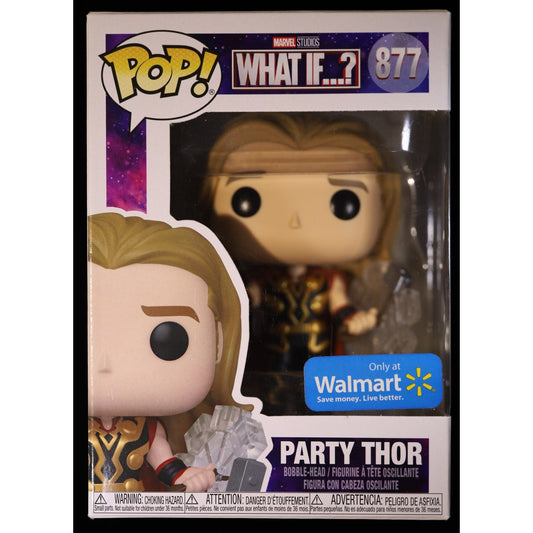 Funko Pop Marvel What If...? Party Thor #877 Walmart Exclusive Vinyl Figure