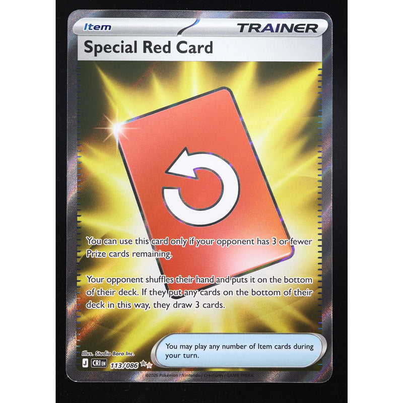 Pokemon Special Red Card 113/086 Ultra Rare Chaos Rising – Near Mint