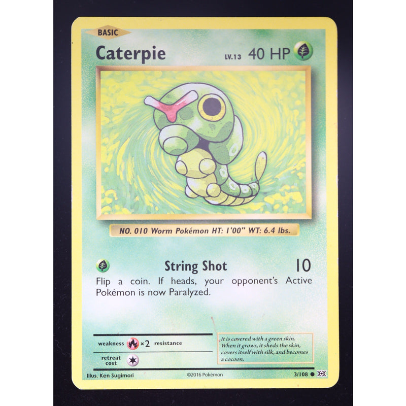 Pokemon Caterpie 3/108 XY Evolutions Non-Holo English NM