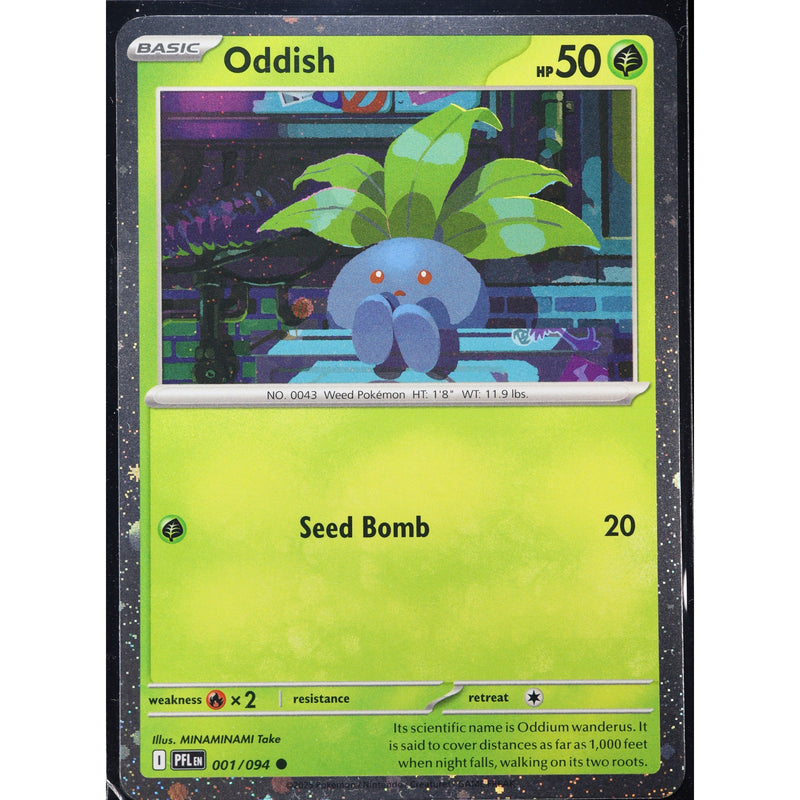 Pokemon Oddish Gloom Vileplume Phantasmal Flames Cosmos Holo Set