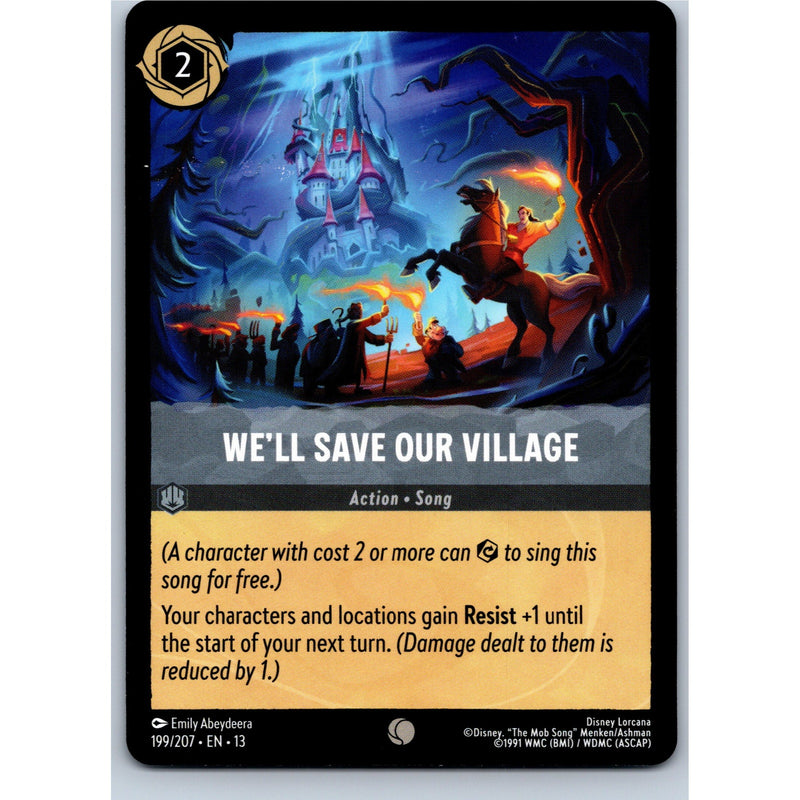 Disney Lorcana We'll Save Our Village 199/207 AOTV Common Nonfoil NM