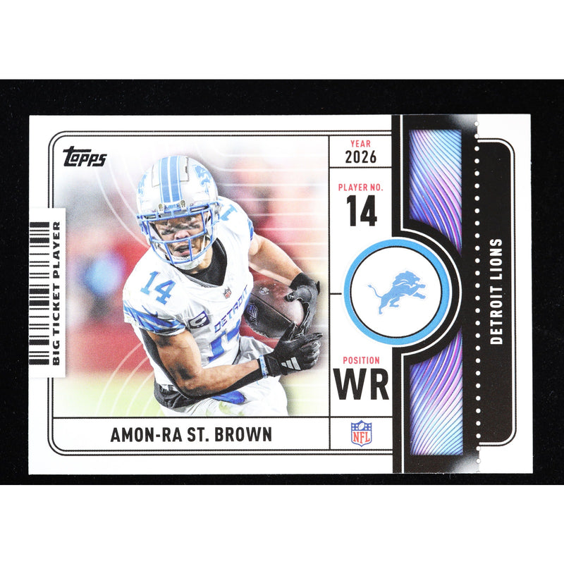 2026 Topps Flagship Amon-Ra St Brown Big Ticket Player BTP-14 — Near Mint