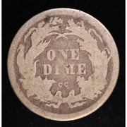 1875 CC Seated Liberty Dime Carson City Silver Coin Reverse