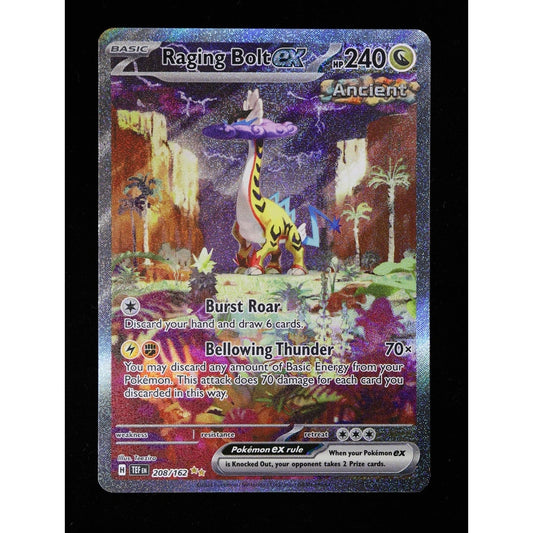 Pokemon Raging Bolt ex 208/162 Special Illustration Rare Temporal Forces Near Mint