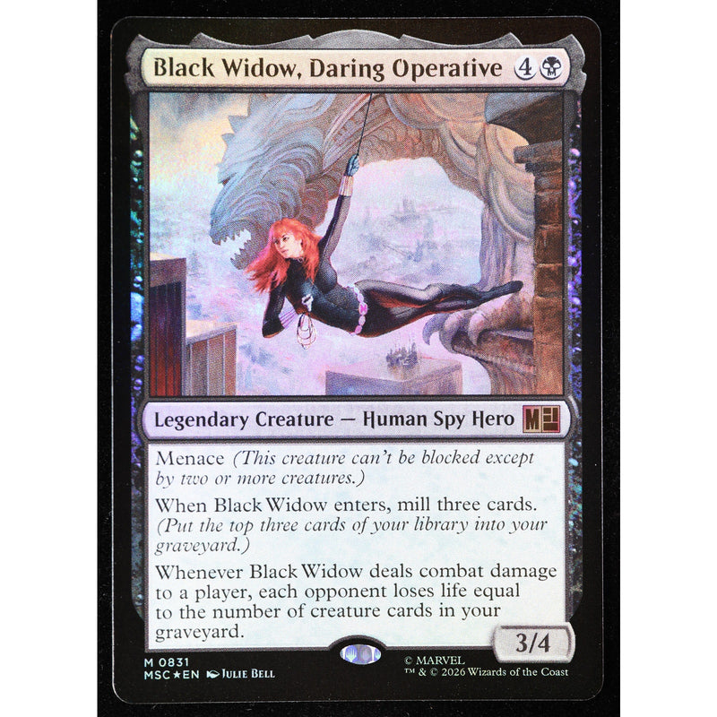 MTG Black Widow Daring Operative 0831 Traditional Foil MSC – Near Mint