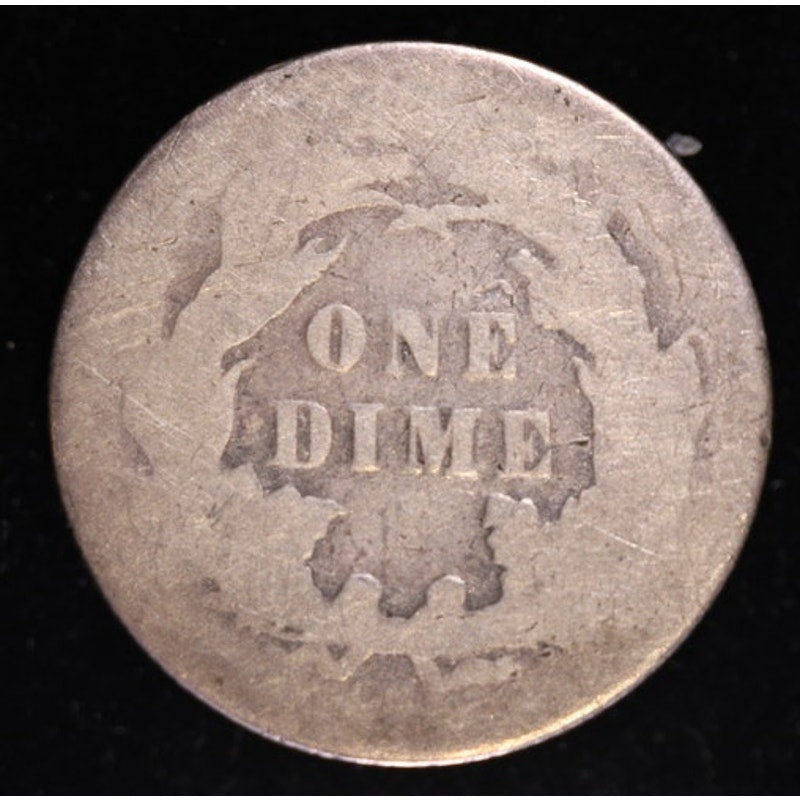 1877 Seated Liberty Dime Better Date 90 Percent Silver Coin Reverse