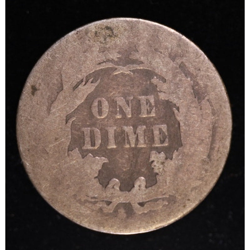 1888 S Seated Liberty Dime 90 Percent Silver Coin Reverse