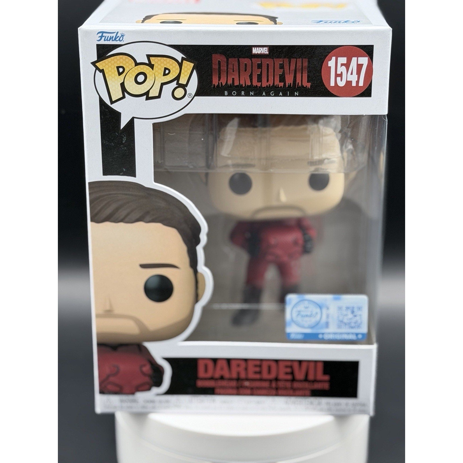 Funko Pop Daredevil Unmasked 1547 Born Again boxed front view