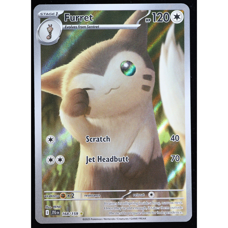 Pokemon Furret 168/159 Journey Together Illustration Rare Holo English NM
