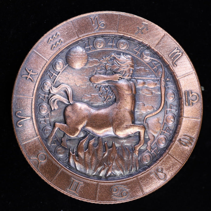 Monarch Precious Metals 1 oz .999 Fine Copper Zodiac Round | Sagittarius