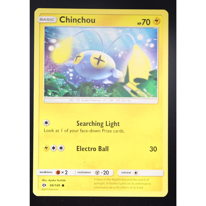 Pokemon Chinchou 49/149 Sun Moon Non-Holo English NM