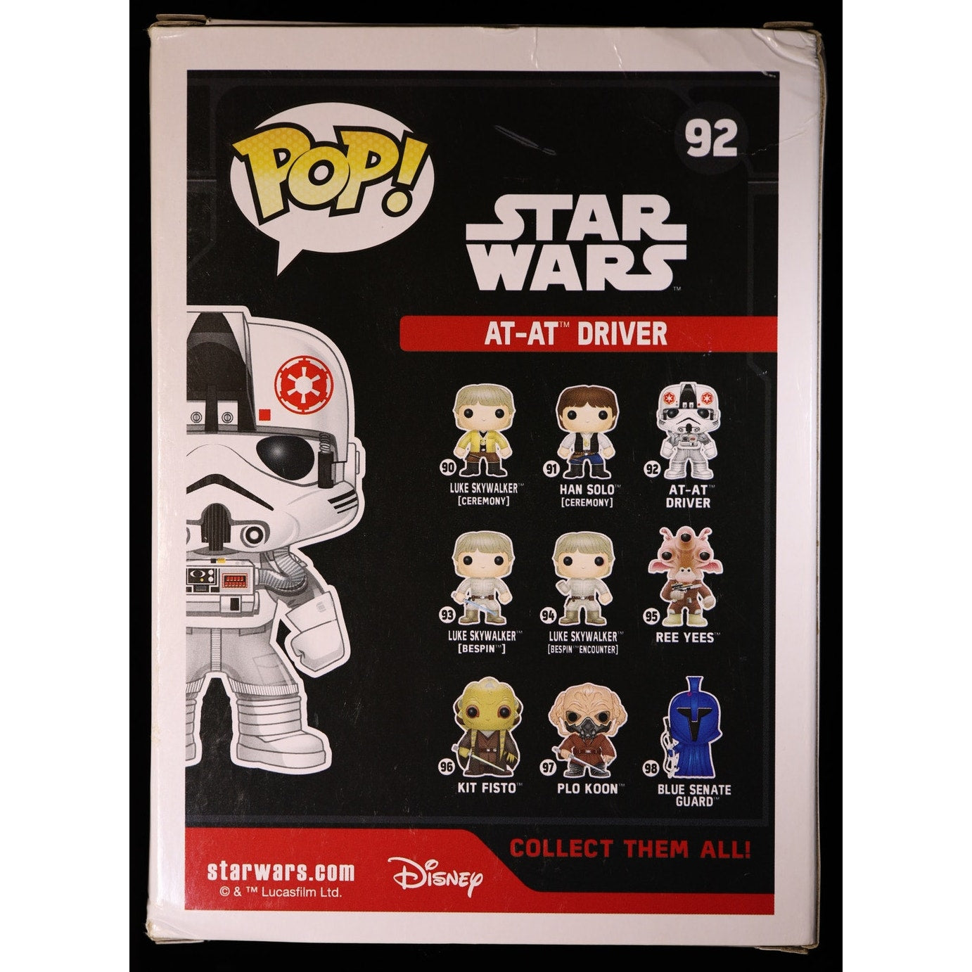 Funko Pop Star Wars AT-AT Driver #92 Walgreens Exclusive Vinyl Bobble Head