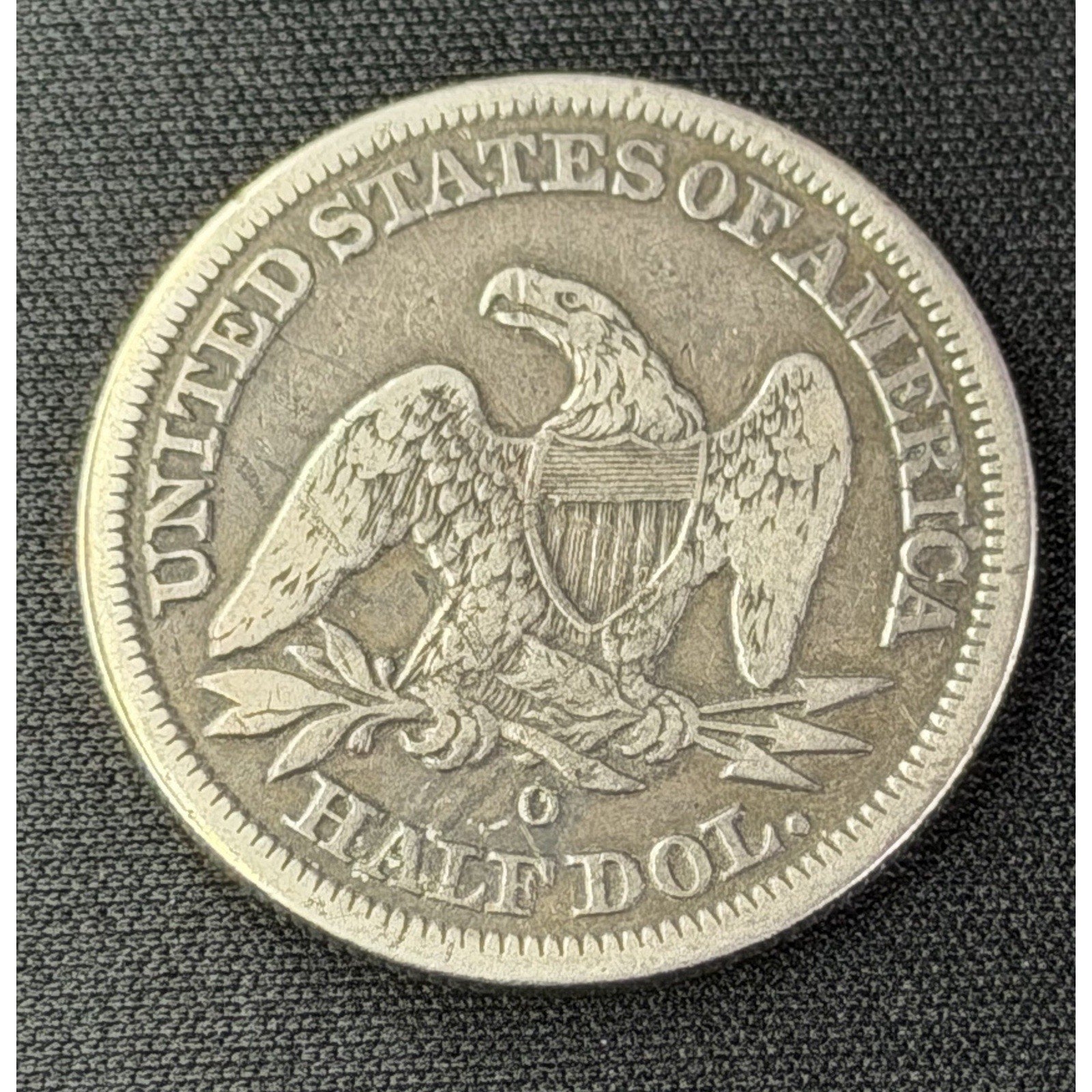 1854 O Arrows Seated Liberty Half Dollar reverse silver 50C coin