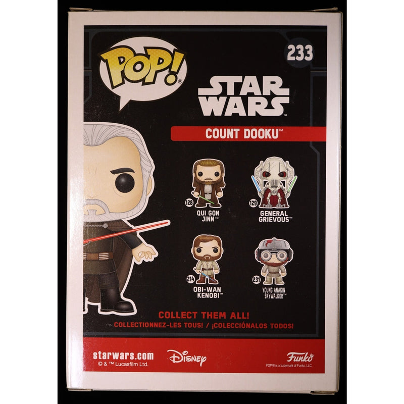 Funko Pop Star Wars Count Dooku #233 Smuggler's Bounty Exclusive Vinyl Bobble Head