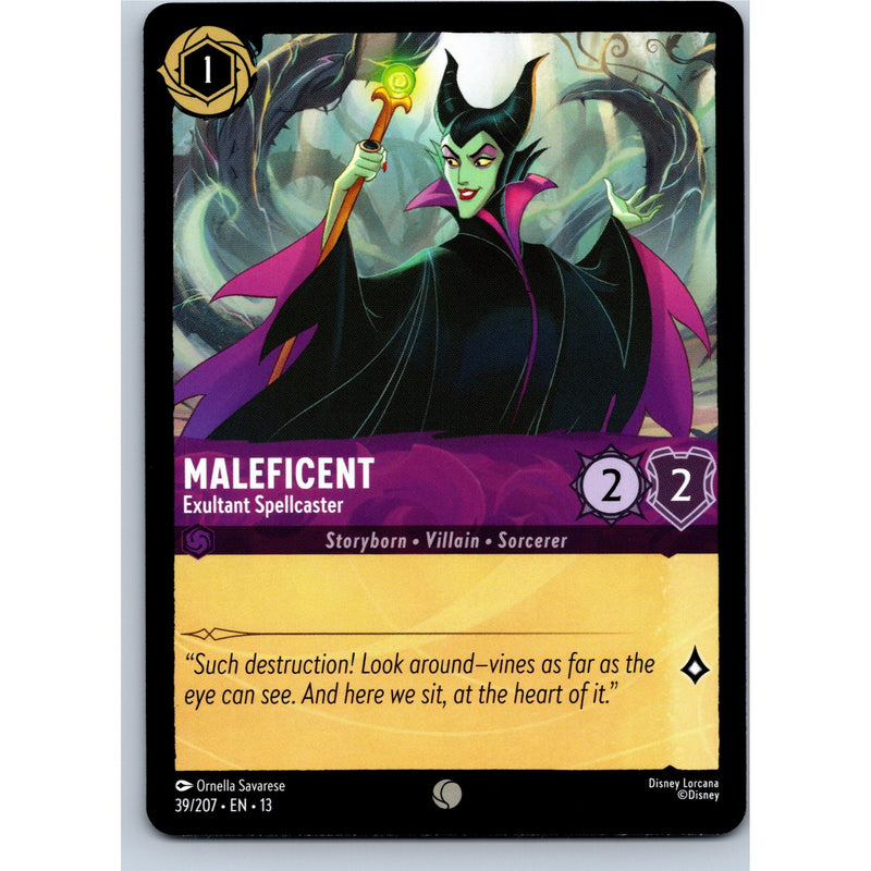 Disney Lorcana Maleficent - Exultant Spellcaster 39/207 AOTV Common Nonfoil NM