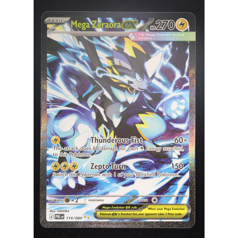Pokemon Mega Zeraora ex 114/084 Pitch Black SIR English NM
