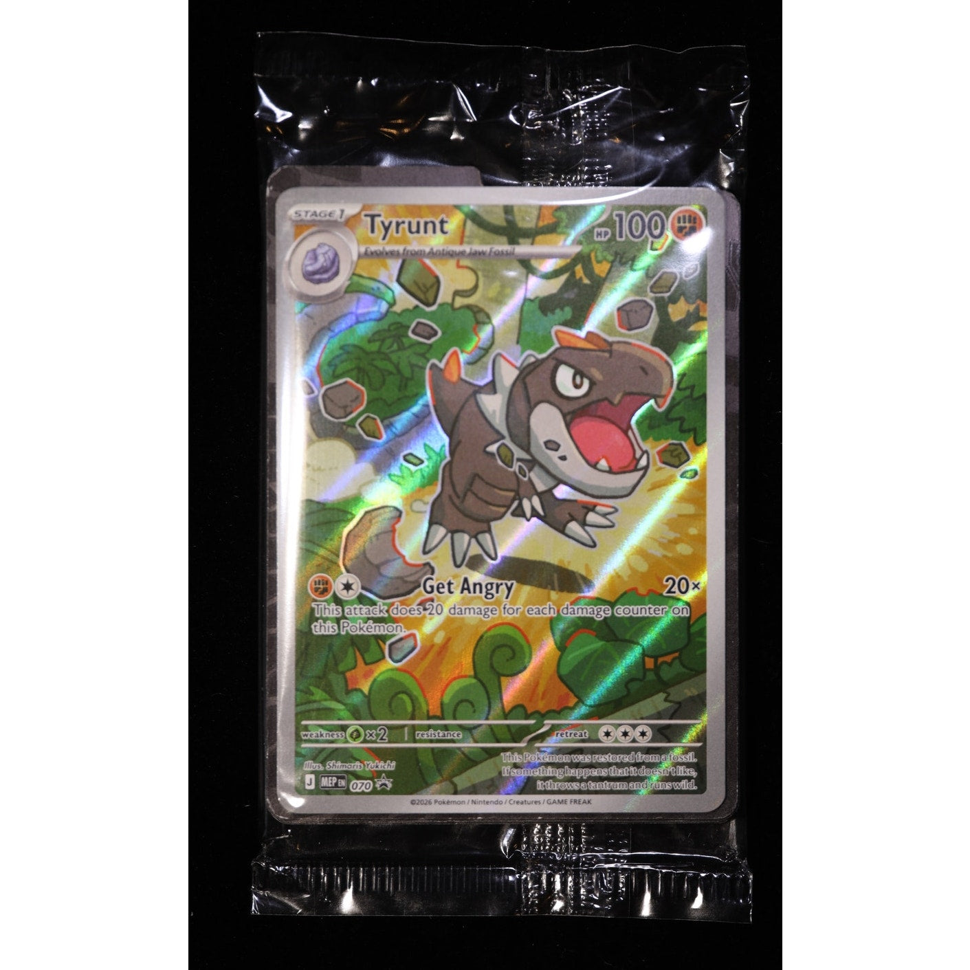 Pokemon Tyrunt 070 Black Star Promo Sealed Mega Evolution ETB Promo