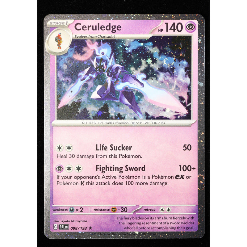 Pokemon Charcadet Ceruledge Armarouge ex 3 Card Set Double Swirl Holo NM