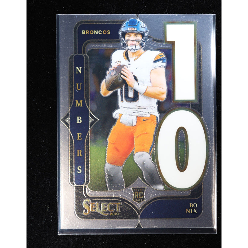 2024 Panini Select Bo Nix RC Numbers #6 — Near Mint