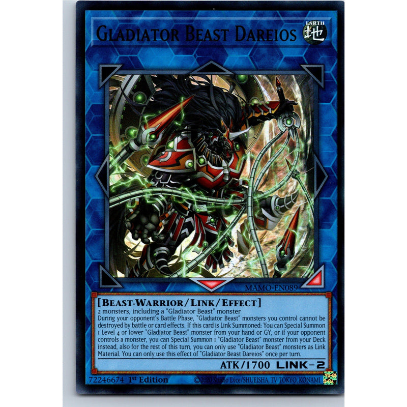 Yu-Gi-Oh! Gladiator Beast Dareios MAMO-EN089 Ultra Rare 1st Ed NM