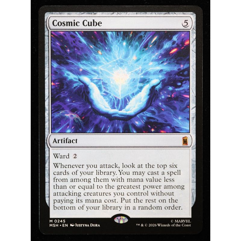 Cosmic Cube 0245 MSH mythic rare Magic: The Gathering card, front view, Near Mint nonfoil.