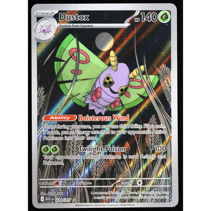 Pokemon Dustox 220/217 Ascended Heroes Illustration Rare Holo English NM