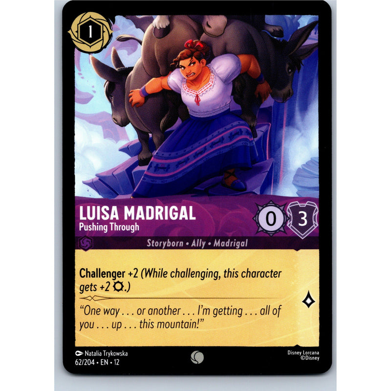 Disney Lorcana Luisa Madrigal - Pushing Through 62/204 WU Common Nonfoil NM
