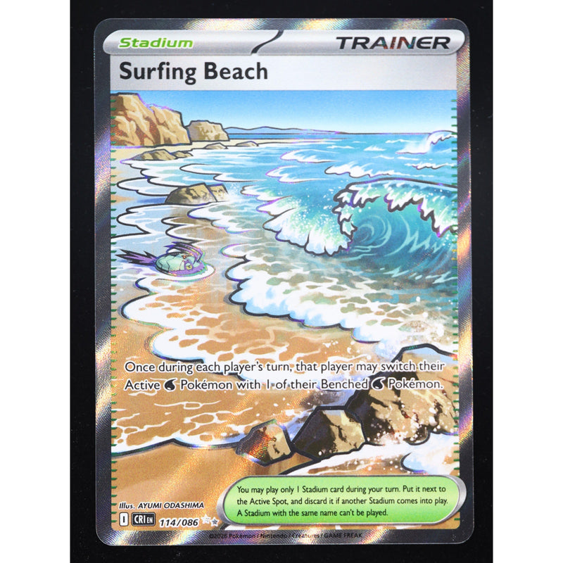 Pokemon Surfing Beach 114/086 Chaos Rising Ultra Rare English NM