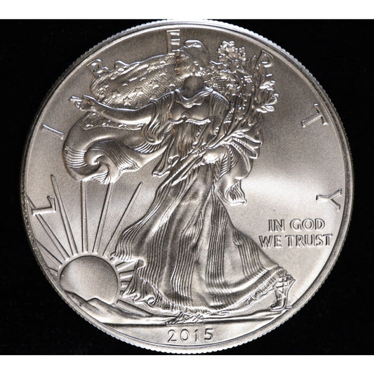 2015 American Silver Eagle 1 oz .999 fine silver bullion coin obverse